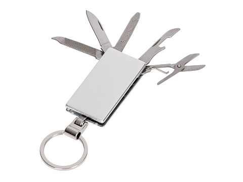 Мультитул-брелок 5-в-1 Badge, серебристый - рис 4.