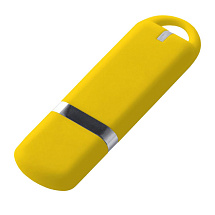 USB-флешка на 16 ГБ 3.0 USB, с покрытием soft-touch, жёлтый