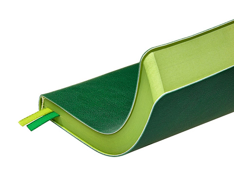 Ежедневник А5 датированный Boston 2027, зеленый с салатовым обрезом - рис 6.