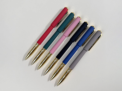 Ручка пластиковая шариковая Parliament, 0,7 мм, синие чернила, серый/золотистый - рис 6.