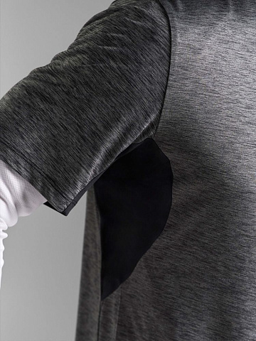 Футболка спортивная унисекс Storm, темно-синий меланж - рис 7.