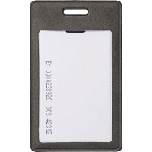 Вертикальный чехол для пропуска из экокожи Alicante, темно-серый