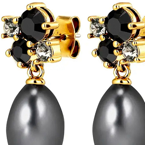 Серьги PETUN SG BLACK - GREY PEARL - рис 4.