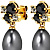 Серьги PETUN SG BLACK - GREY PEARL - миниатюра - рис 4.