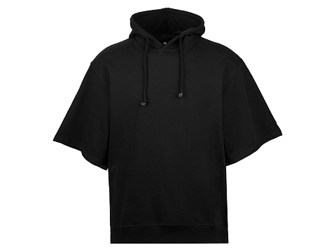 Худи оверсайз с коротким рукавом Warsaw унисекс, черный - рис 3.