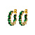 Серьги TAMARIN SG EMERALD GREEN Dyrberg Kern 470017 - миниатюра