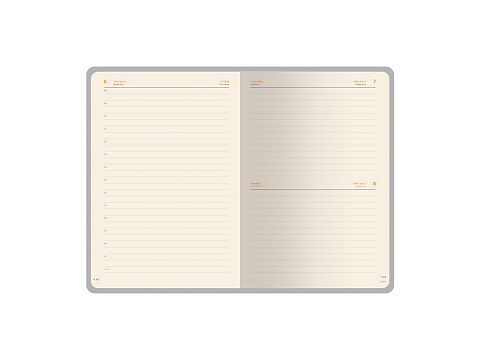 Ежедневник А5 датированный Boston 2026, синий с голубым обрезом - рис 11.