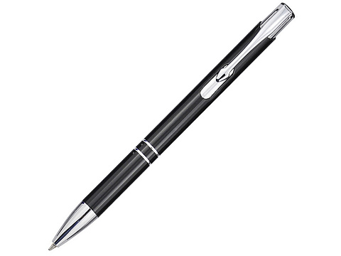 Шариковая ручка Moneta из переработанного алюминия (черные чернила) - Черный