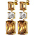 Серьги ESMARA SG GOLDEN / CRYSTAL Dyrberg Kern 460013 - миниатюра - рис 3.