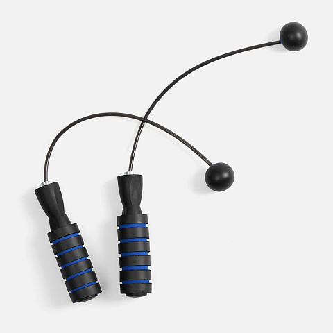 Беспроводная скакалка Silentino, черная с синим - рис 2.