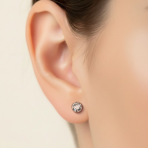 Пусеты Silk Fiore Luna SWE297 S RG - рис 2.