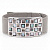 Браслет на сером кожаном ремешке - миниатюра