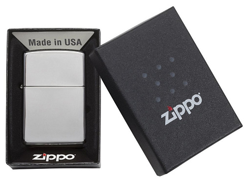 Зажигалка ZIPPO Classic с покрытием High Polish Chrome, латунь/сталь, серебристая, 38x13x57 мм - рис 6.