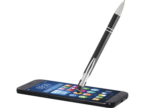 Kish шариковая ручка с серебристой отделкой - сплошной черный (черные чернила) - рис 5.