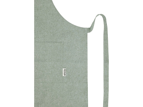 Pheebs 200 g/m2 recycled cotton apron, зеленый яркий - рис 3.