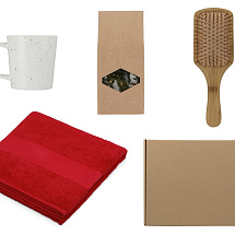 Подарочный набор для ванны с полотенцем, расческой и кружкой