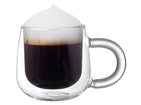 Кружка с двойными стенками с широкой ручкой и градиентным покрытием Fog, бирюзовый - рис 5.