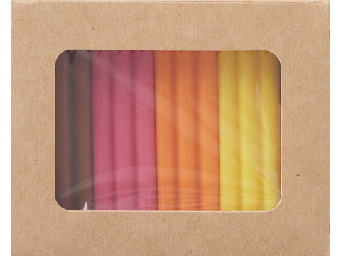 Набор Съедобный пластилин 4 кусочков (без ножа) - рис 2.