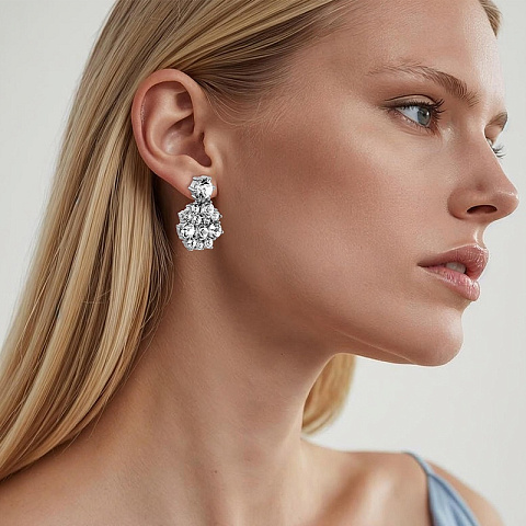 Серьги FREESIA SS CRYSTAL Dyrberg Kern 480062 - рис 3.