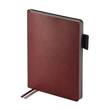 Ежедневник А5 датированный Boston 2027, бордовый с серым обрезом