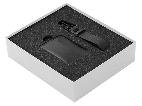 Подарочный набор Long River: картхолдер, ремешок для ключей, белая коробка - рис 2.