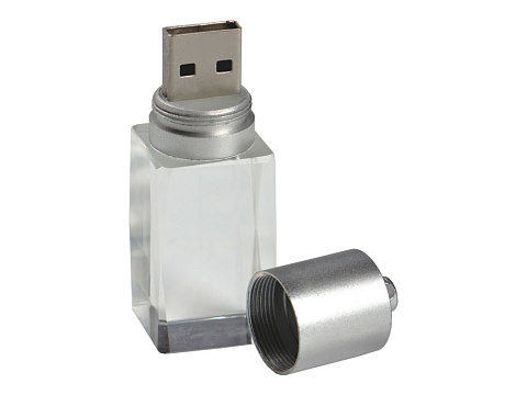 USB-флешка на 32 ГБ, micro USB  серебро - рис 2.