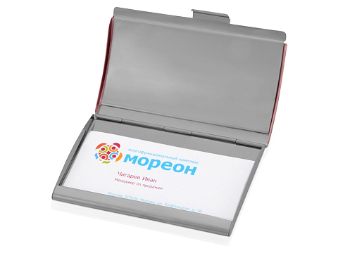 Визитница Смит, розовый/серебристый - рис 2.