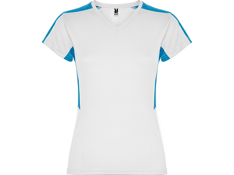 Футболка Suzuka женская, белый/бирюзовый