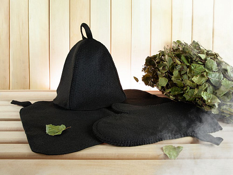 Набор для бани «Парилка», ver.2, черный - рис 6.