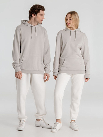 Толстовка с капюшоном унисекс Hoodie, дымчато-серая - рис 17.