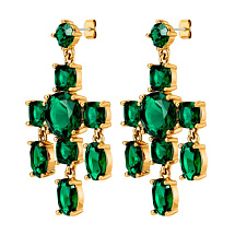 Серьги LEONORA SG EMERALD GREEN Dyrberg Kern 450001