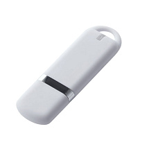 USB-флешка на 8 ГБ 3.0 USB, с покрытием soft-touch, белый