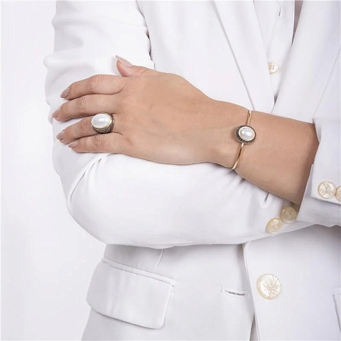 Браслет White Pearl Possebon C6339.1 BW/G - рис 2.