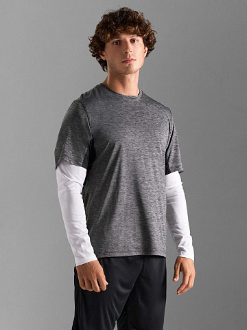 Футболка спортивная унисекс Storm, бежевая (льняная) - рис 5.