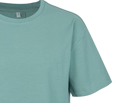 Футболка оверсайз Vienna унисекс , припылено-бирюзовый - рис 2.