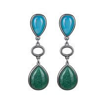 Серьги Azul, Q. Verde Possebon A0585.20.17 S