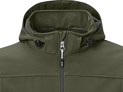 Куртка софтшел Ланглей мужская, зеленый лесной - рис 4.