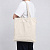 Сумка для покупок Тема из переработанных материалов с наружным карманом, натуральный - миниатюра