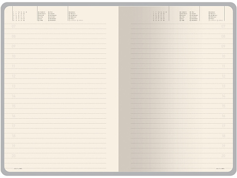 Ежедневник недатированный А5 Megapolis Nebraska Flex, серый с золотым обрезом - рис 8.