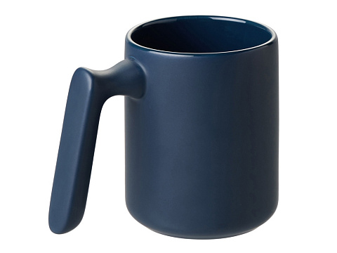 Кружка матовая с прямой ручкой Axio, 360 мл, темно-синий