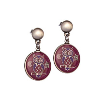Серьги Сова Clara Bijoux A35538-18 V