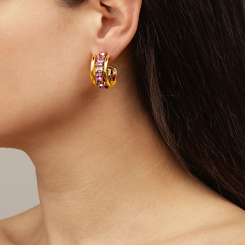 Серьги HELEN SG ROSE Dyrberg Kern 440049 - рис 2.