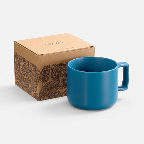 Чашка Jumbo в коробке матовая, морская волна - рис 2.