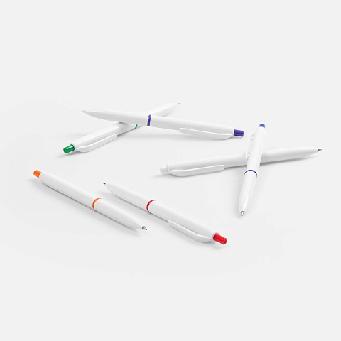 Ручка шариковая Bright Pop, белая с зеленым - рис 6.