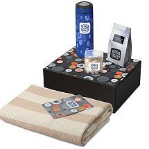 Подарочный набор Re:y. Warm с пледом, термосом и чаем