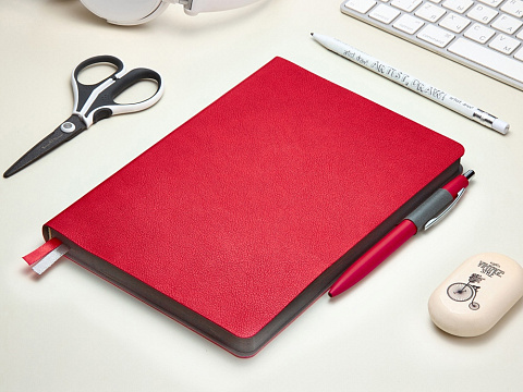 Ежедневник А5 датированный Boston 2027, красный с серым обрезом - рис 12.