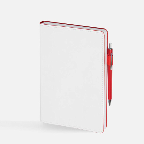 Ежедневник White Shall, недатированный, бело-красный - рис 5.