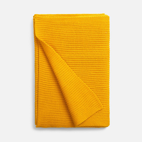 Шарф Nobilis Mono, желтый (медовый) - рис 3.