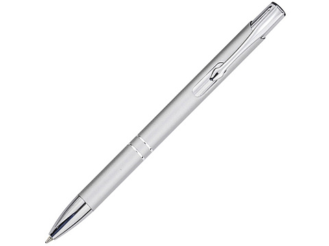 Шариковая ручка Moneta из переработанного алюминия (черные чернила) - Серебристый