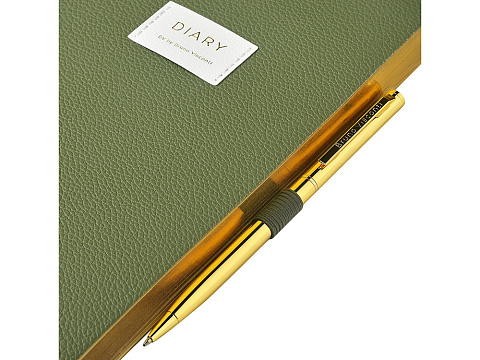 Ежедневник недатированный А5 Verde с нашивкой, зеленый - рис 7.